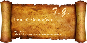 Thurzó Genovéva névjegykártya